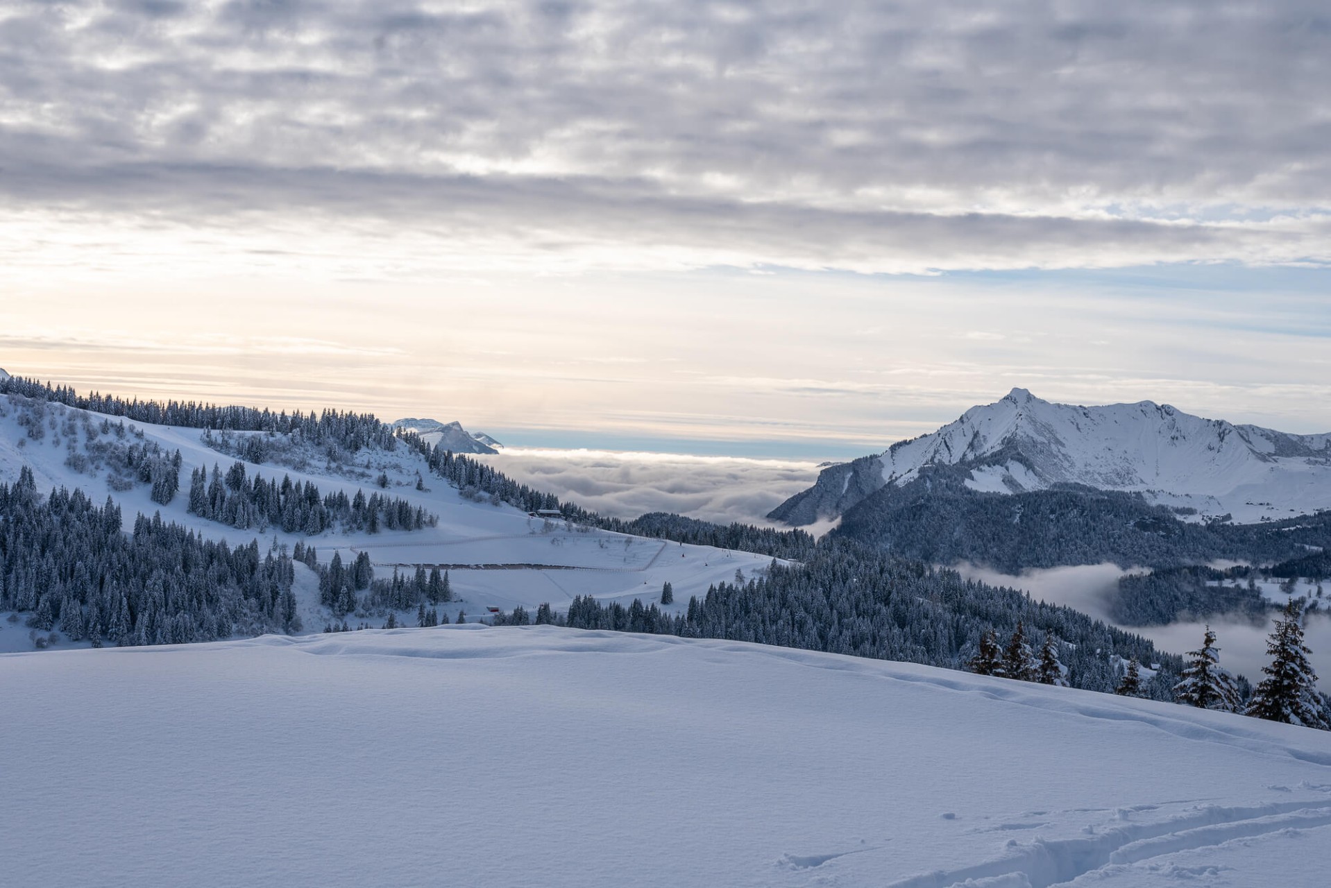 Ski-touring on The Chavannes - Les Gets - Snow pictures from today